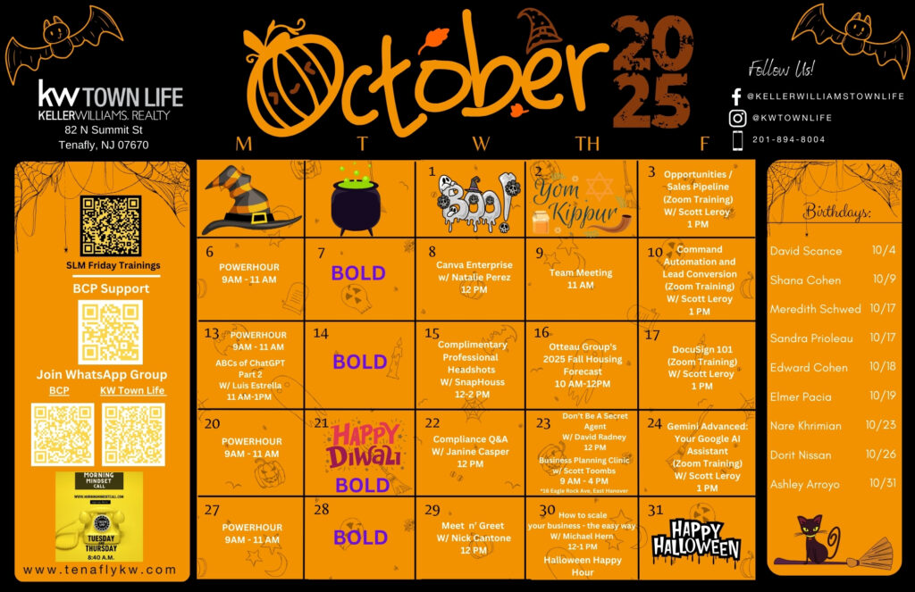 October Calendar